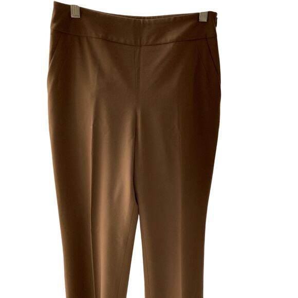 Talbots Brown Tailored Dress Professional Trousers Sleek Design Size 4P - Picture 1 of 10
